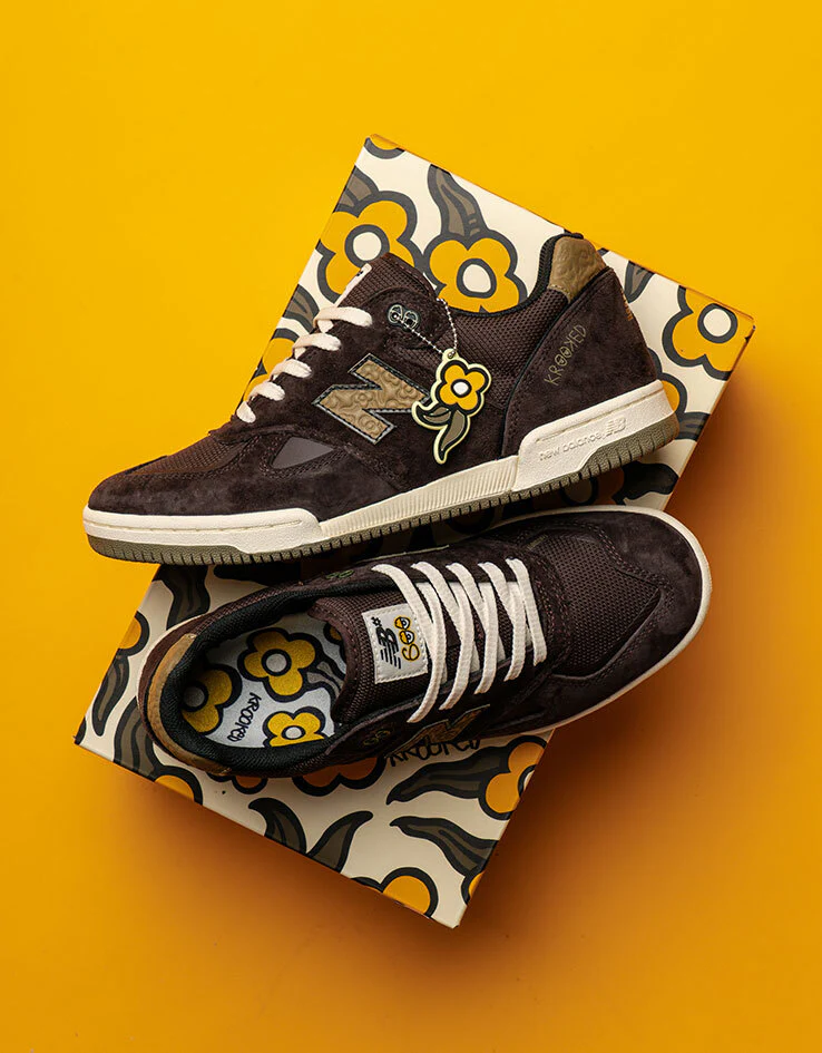 New Balance Numeric x Krooked Tom Knox 600 Skate Shoes - Brown - Image 4