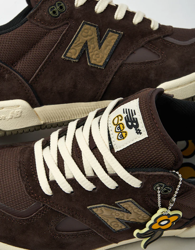 New Balance Numeric x Krooked Tom Knox 600 Skate Shoes - Brown - Image 9