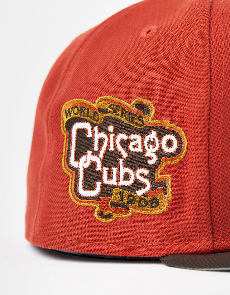New Era Chicago Cubs Visor Clip 59Fifty® Fitted Cap - Rust/Brown - Image 6