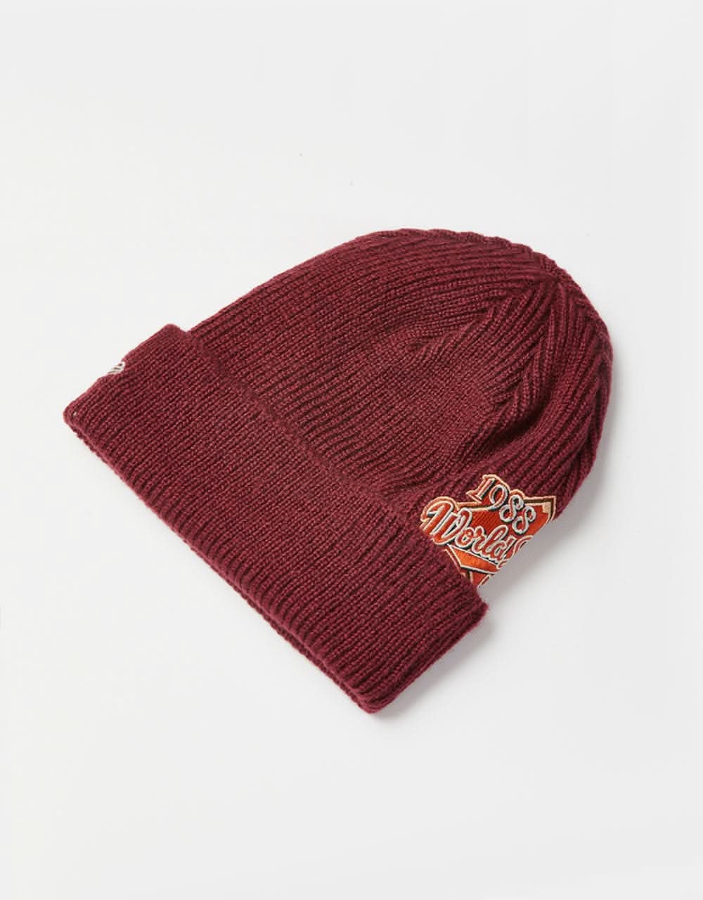 New Era Los Angeles Dodgers World Series Patch Beanie - Burgundy - Image 4