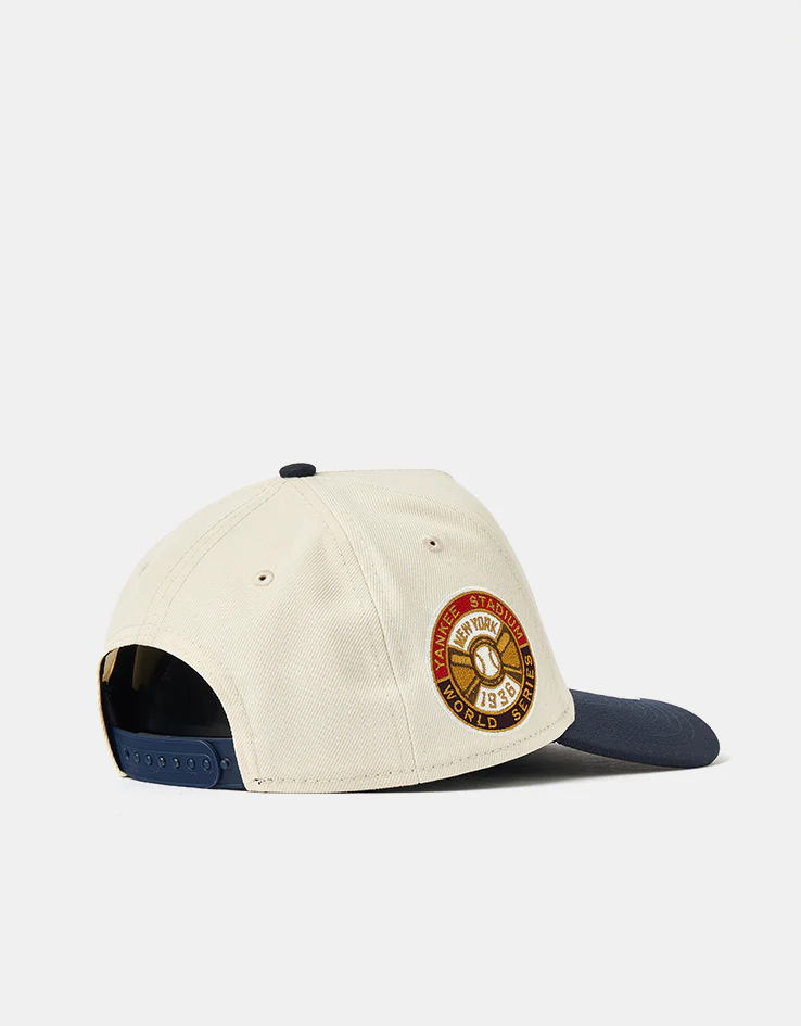 New Era New York Yankees World Series Patch E-Frame Snapback Cap - Light Beige - Image 4