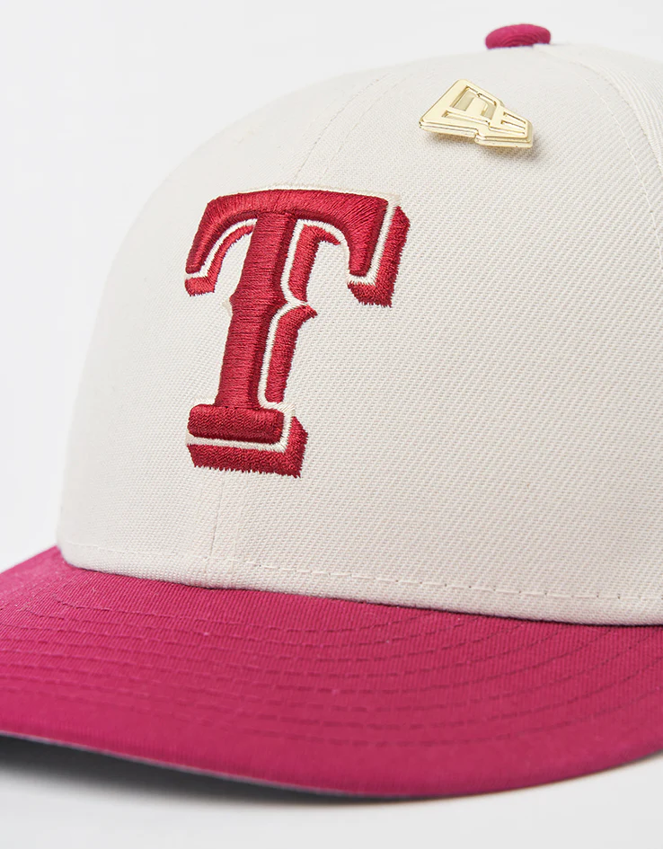 New Era Texas Rangers Pin 59Fifty® LP Fitted Cap - Ivory/Red - Image 2