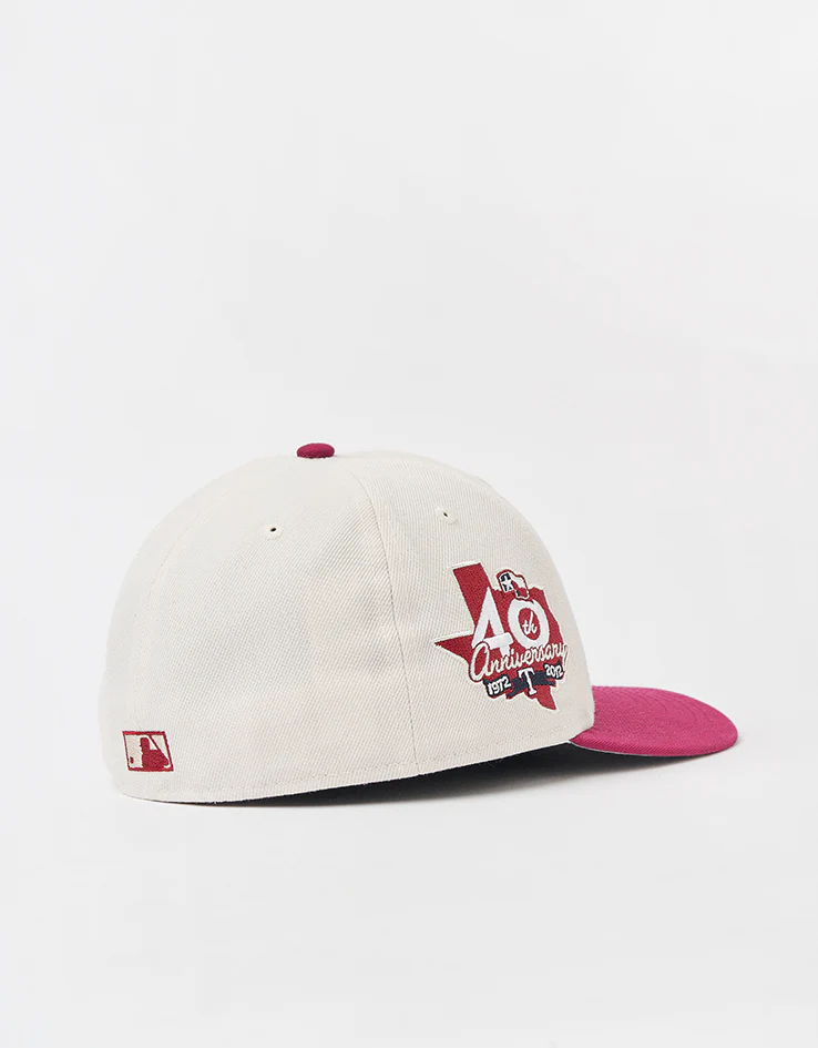 New Era Texas Rangers Pin 59Fifty® LP Fitted Cap - Ivory/Red - Image 6