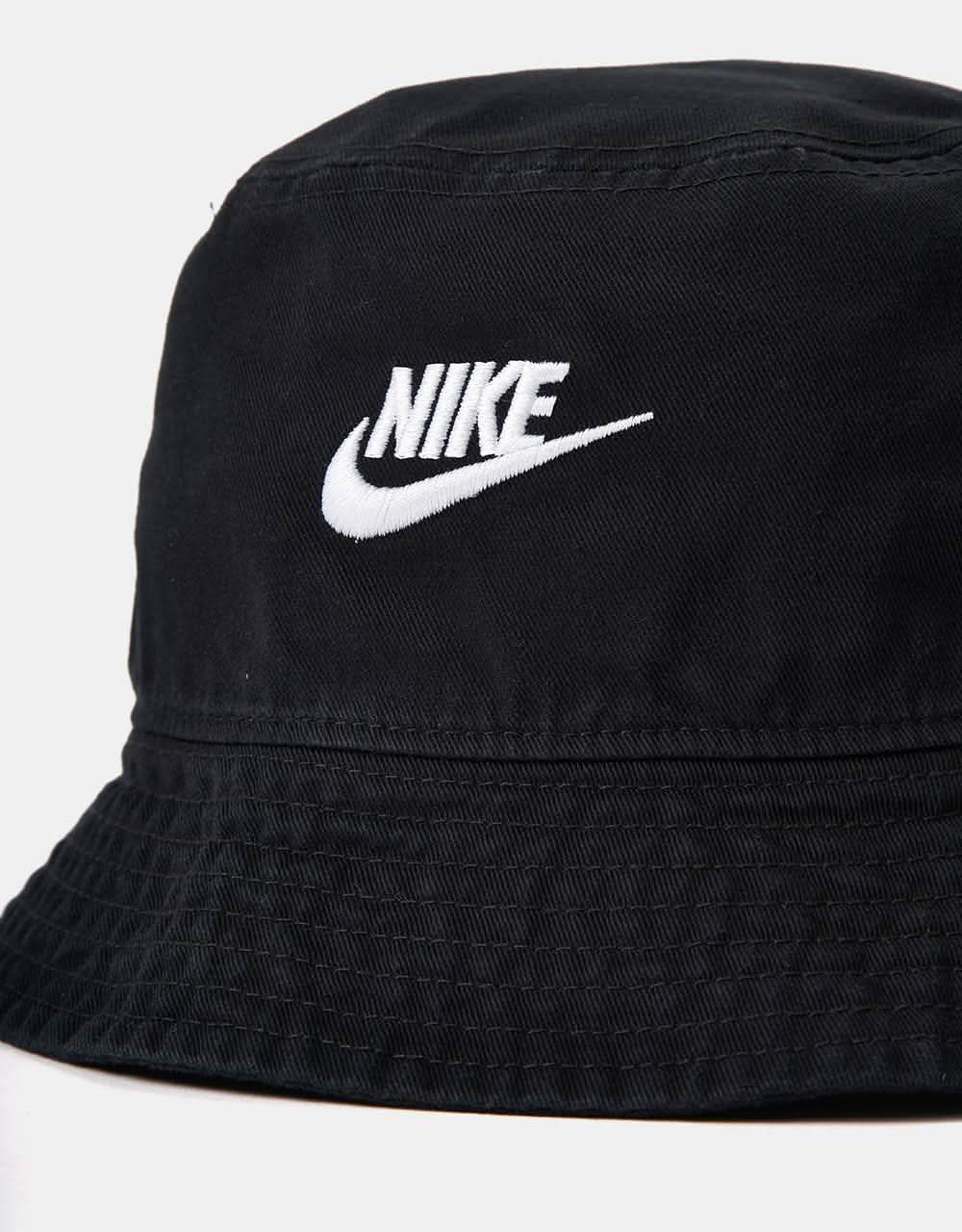 Nike Futura Apex Washed Bucket Hat - Black/White - Image 2