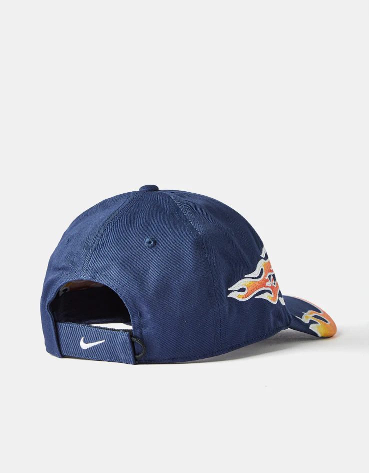 Nike Club OG Flame Snapback Cap - Midnight Navy - Image 2