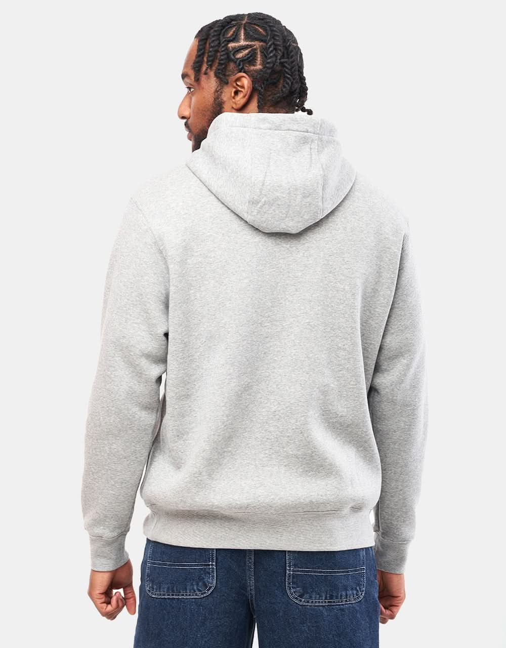 Nike Club Pullover Hoodie - Dark Heather Grey Heather/White - Image 2