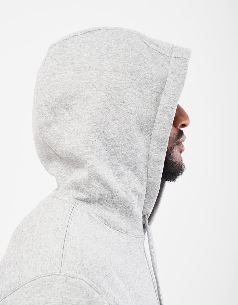 Nike Club Pullover Hoodie - Dark Heather Grey Heather/White - Image 4