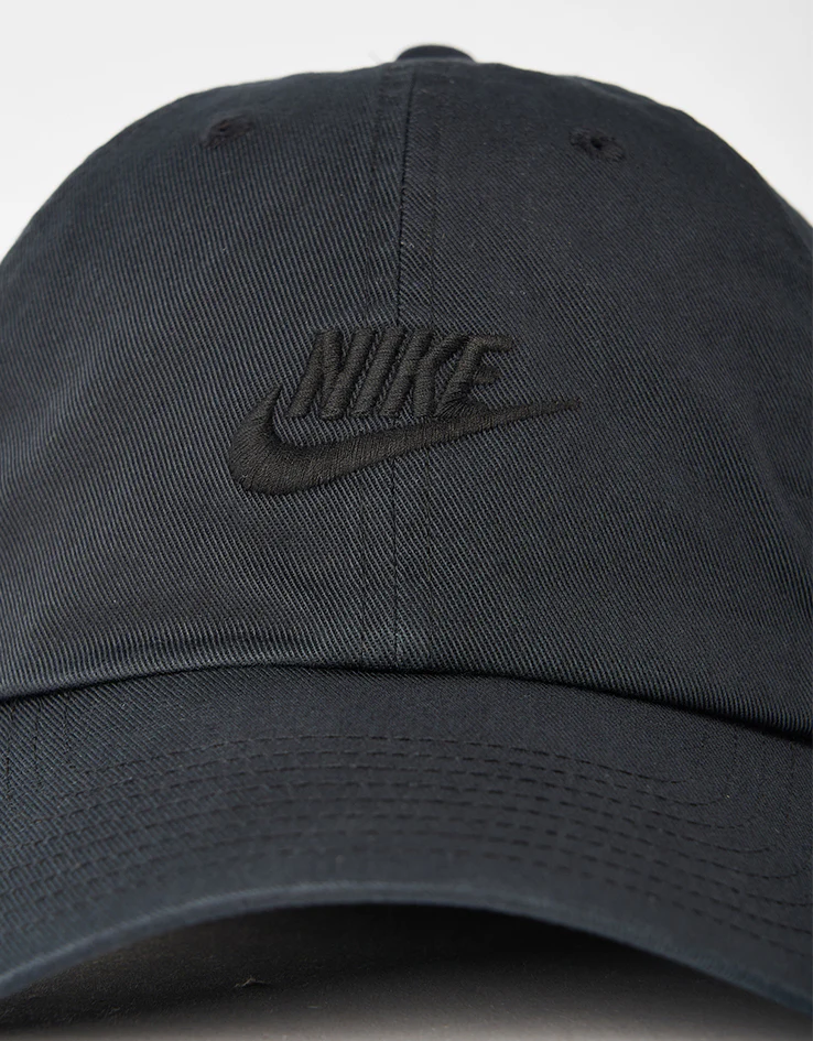 Nike Club Unstructured Futura Wash Cap - Black/Black - Image 2