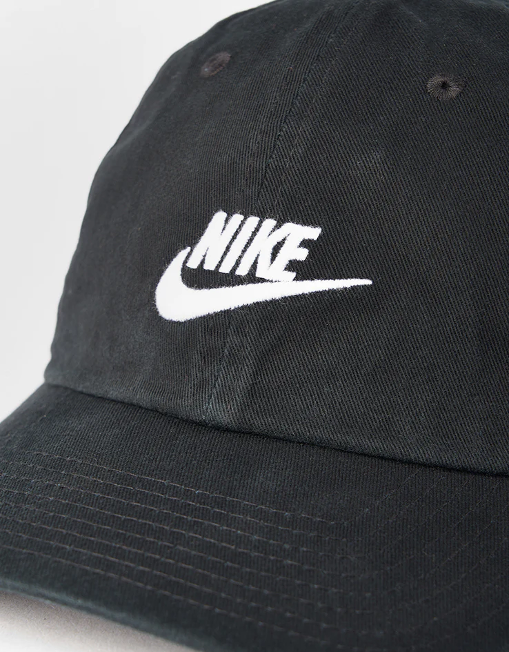 Nike Club Unstructured Futura Wash Cap - Black/White - Image 3