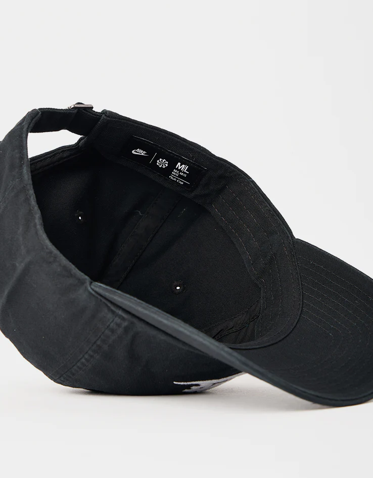 Nike Club Unstructured Futura Wash Cap - Black/White - Image 4