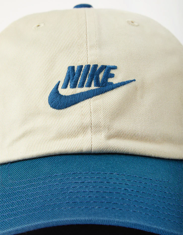 Nike Club Unstructured Futura Wash Cap - Light Khaki/Court Blue/Court Blue - Image 2