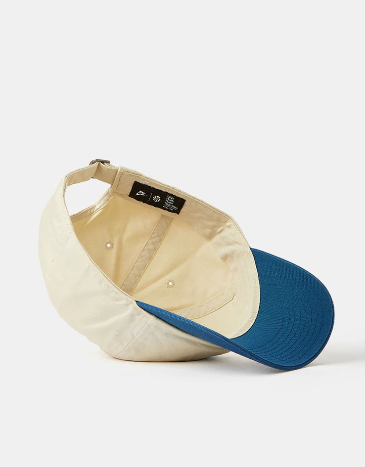 Nike Club Unstructured Futura Wash Cap - Light Khaki/Court Blue/Court Blue - Image 5