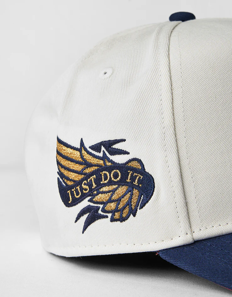 Nike Rise A-Frame Snapback Cap - Sail/Midnight Navy/Team Crimson - Image 4