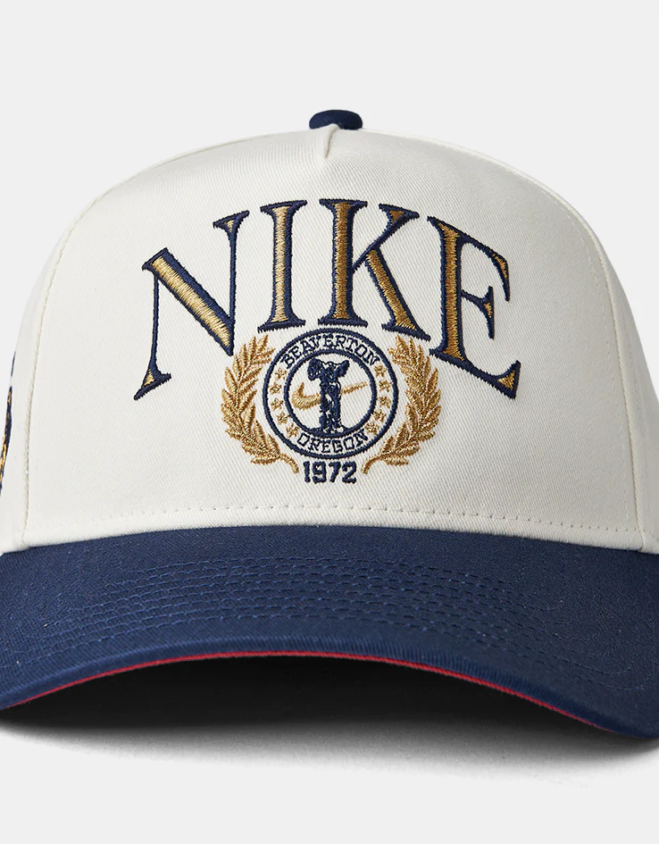 Nike Rise A-Frame Snapback Cap - Sail/Midnight Navy/Team Crimson - Image 6