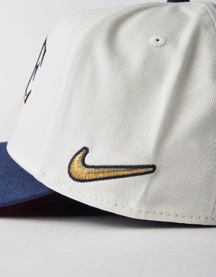 Nike Rise A-Frame Snapback Cap - Sail/Midnight Navy/Team Crimson - Image 7