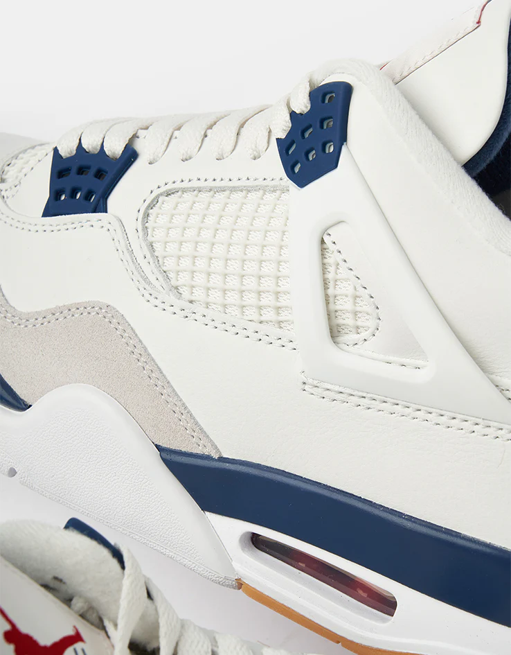 Nike SB Air Jordan 4 Retro SP Skate Shoes - Summit White/White-Navy-Neutral Grey - Image 10