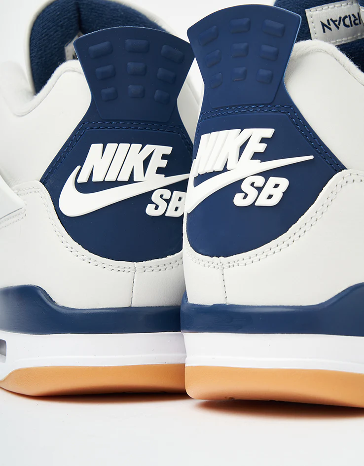 Nike SB Air Jordan 4 Retro SP Skate Shoes - Summit White/White-Navy-Neutral Grey - Image 11