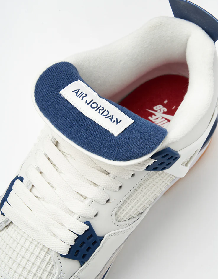 Nike SB Air Jordan 4 Retro SP Skate Shoes - Summit White/White-Navy-Neutral Grey - Image 12