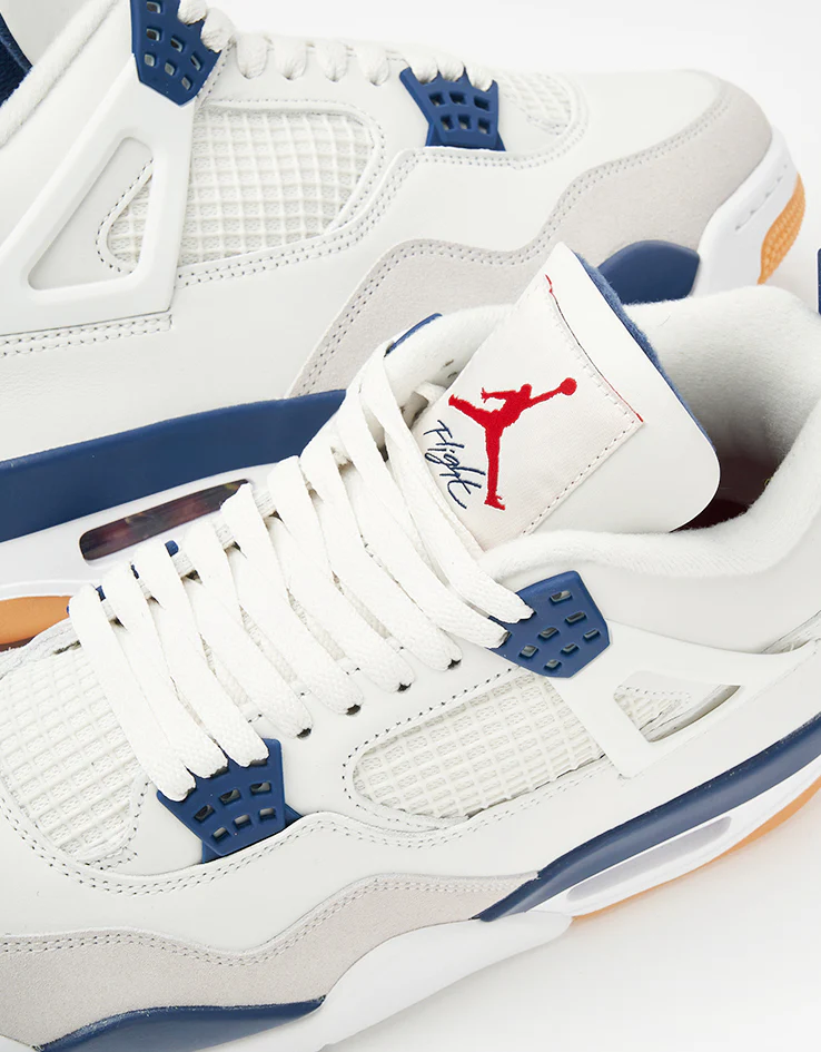 Nike SB Air Jordan 4 Retro SP Skate Shoes - Summit White/White-Navy-Neutral Grey - Image 8
