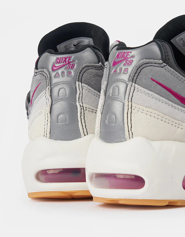 Nike SB Air Max 95 Skate Shoes - Summit White/Cactus Flower-Photon Dust - Image 8