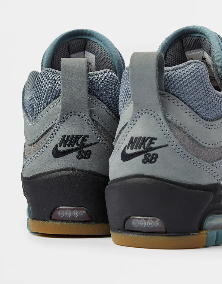 Nike SB Air Max Ishod ISO Skate Shoes - Cool Grey/Black-Cool Grey-Dark Grey - Image 8