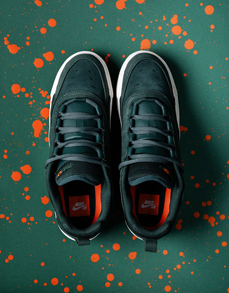 Nike SB Air Max Ishod ISO Skate Shoes - Deep Fir/Black-Fir-Sail - Image 2