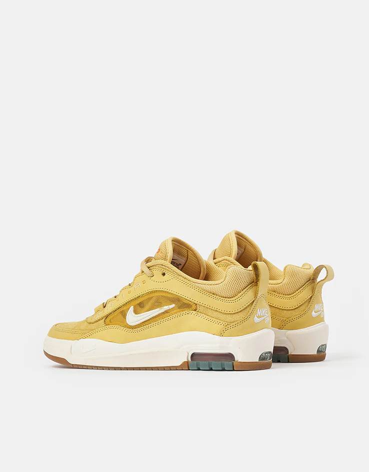 Nike SB Air Max Ishod ISO Skate Shoes - Saturn Gold/Sail-Saturn Gold-Solar - Image 4