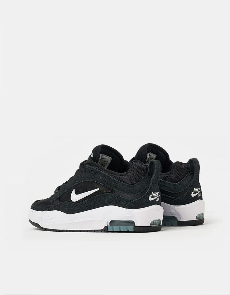 Nike SB Air Max Ishod Skate Shoes - Black/White-Black-Black - Image 4