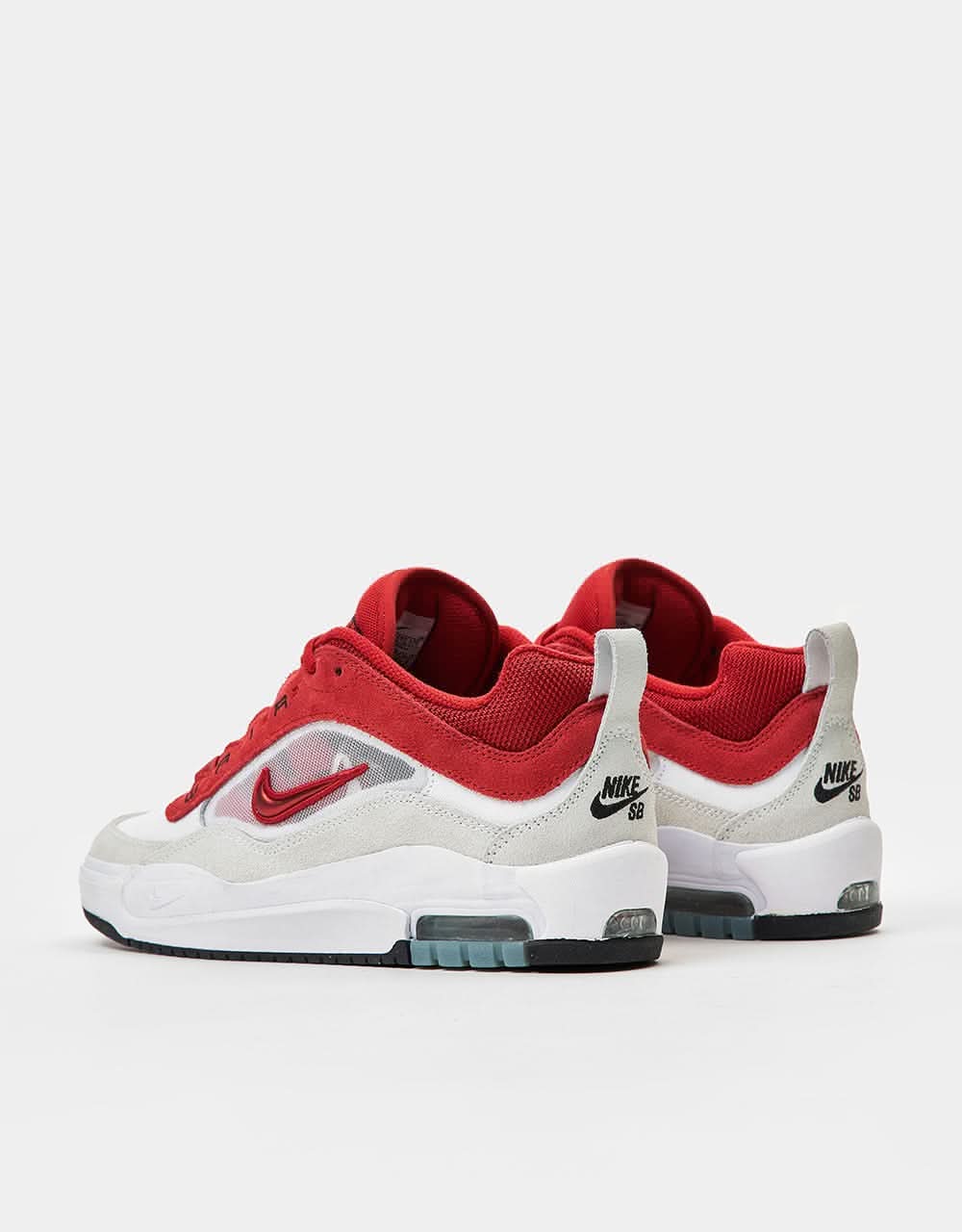 Nike SB Air Max Ishod Skate Shoes - White/Varsity Red-Summit White-Varsity Red-Black - Image 5