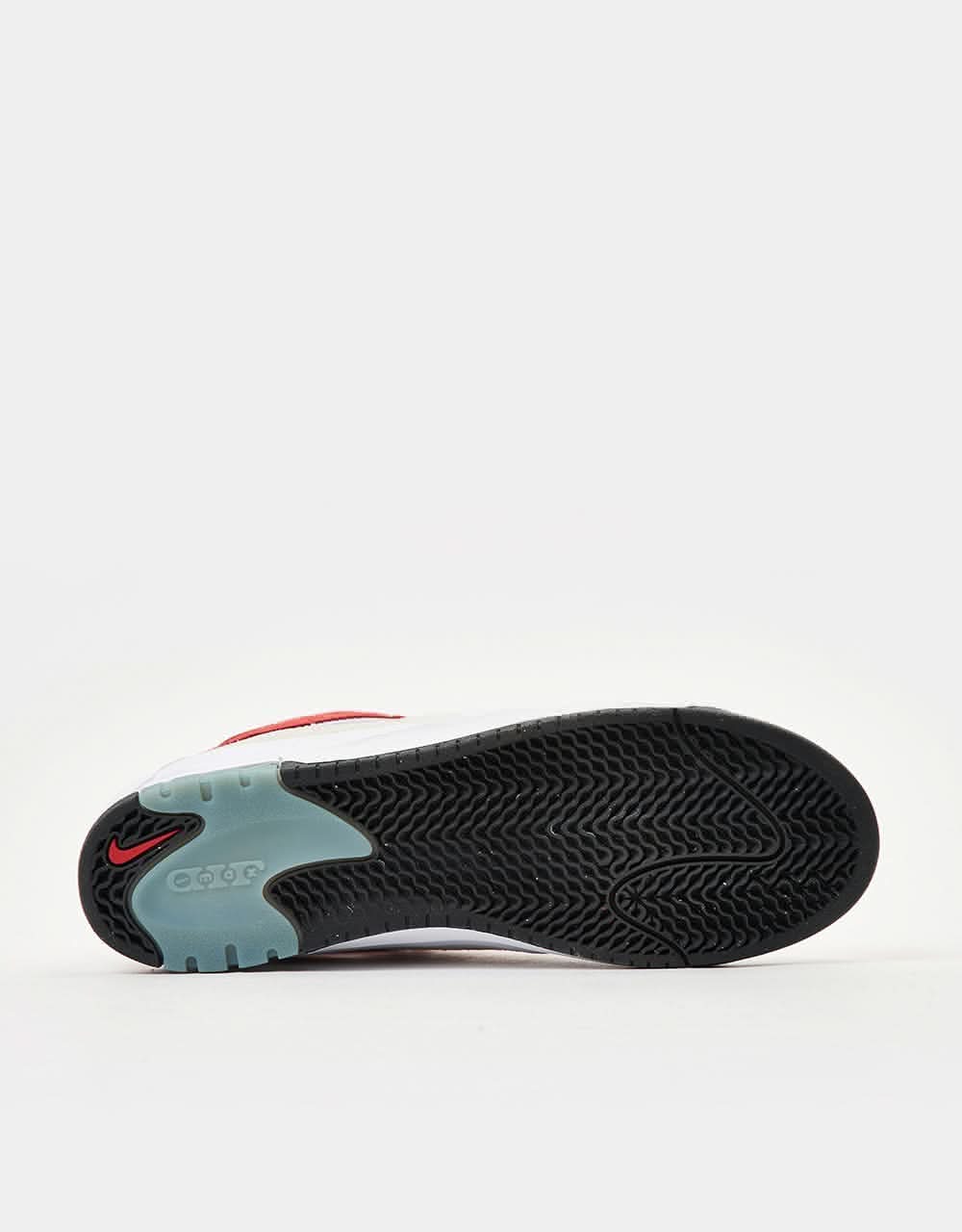Nike SB Air Max Ishod Skate Shoes - White/Varsity Red-Summit White-Varsity Red-Black - Image 6
