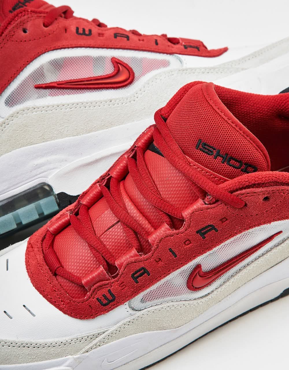 Nike SB Air Max Ishod Skate Shoes - White/Varsity Red-Summit White-Varsity Red-Black - Image 8