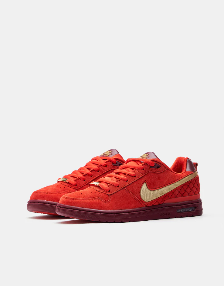 Nike SB 'All Star' Paul Rodriguez Zoom Air Low QS Skate Shoes - Habanero Red/Club Gold/Team Red/Habanero Red - Image 4