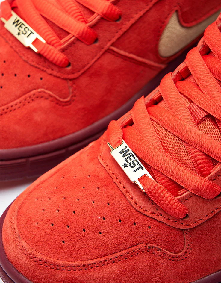 Nike SB 'All Star' Paul Rodriguez Zoom Air Low QS Skate Shoes - Habanero Red/Club Gold/Team Red/Habanero Red - Image 7