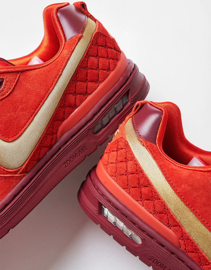 Nike SB 'All Star' Paul Rodriguez Zoom Air Low QS Skate Shoes - Habanero Red/Club Gold/Team Red/Habanero Red - Image 8