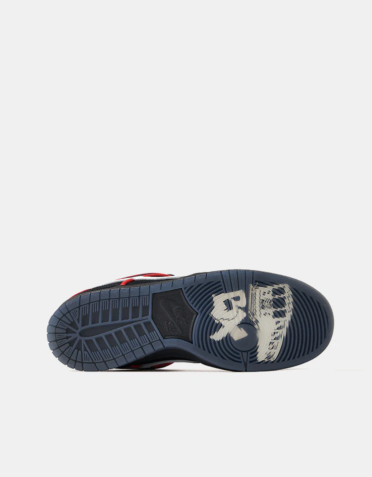 Nike SB 'Bronx Girls' Dunk Low Pro QS Skate Shoes - Black/White-Challenge Red-Total Orange - Image 14