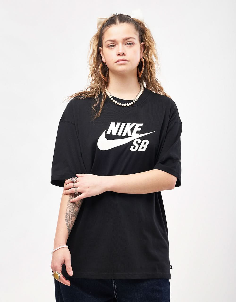 Nike SB Central Logo T-Shirt - Black/White - Image 5