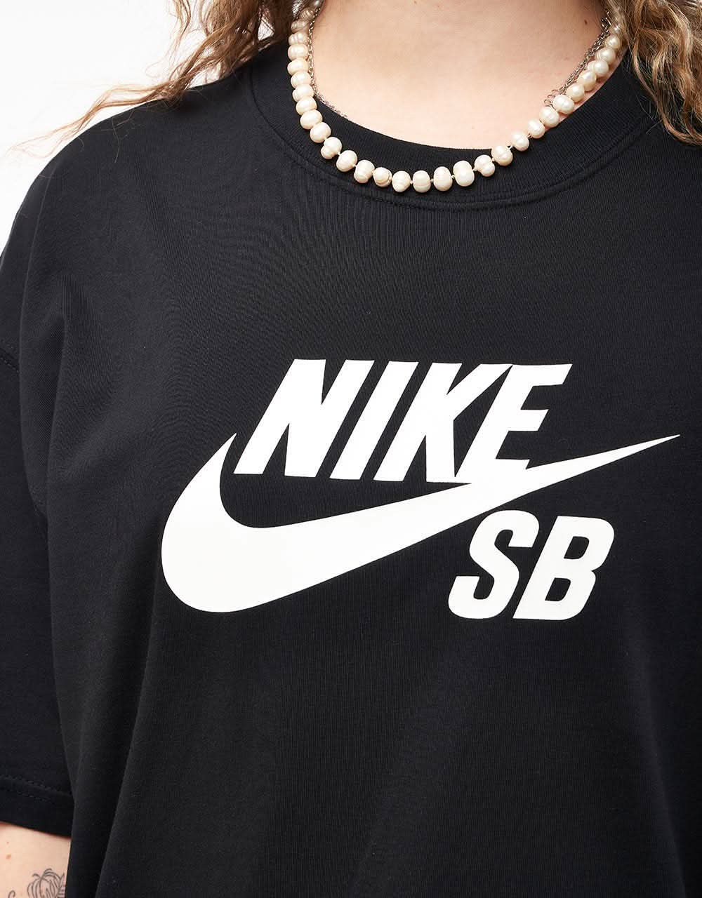 Nike SB Central Logo T-Shirt - Black/White - Image 8