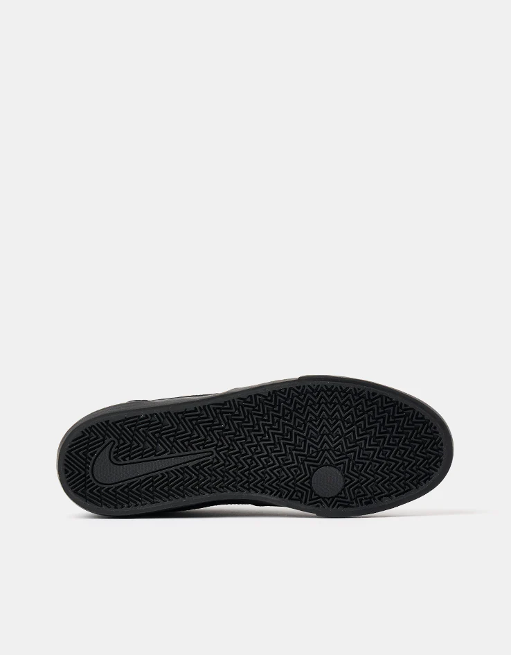 Nike SB Chron 2 Canvas Skate Shoes - Black/Black-Black - Image 7