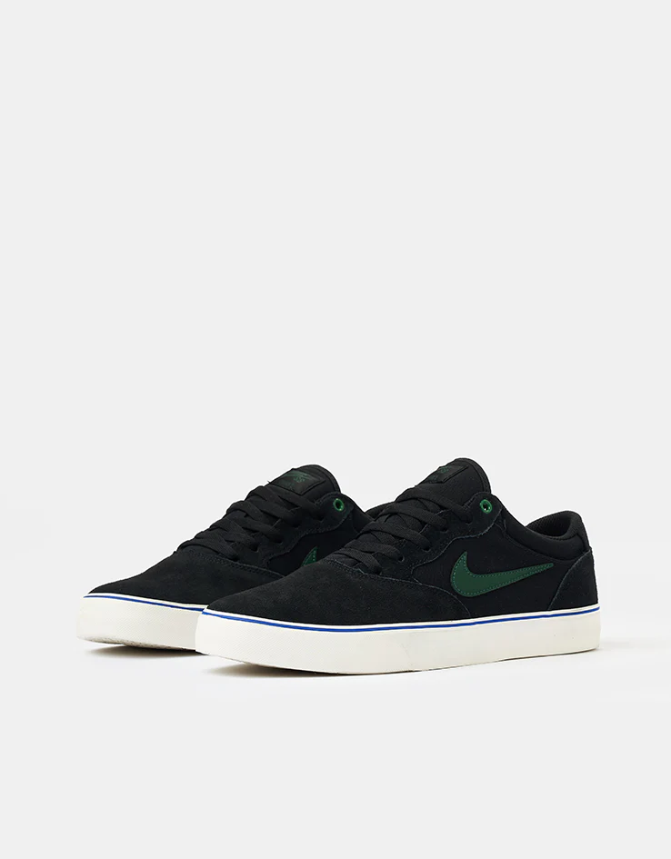 Nike SB Chron 2 Skate Shoes - Black/Fir-Sail-Racer Blue - Image 4