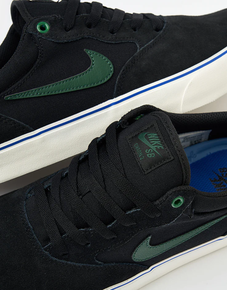 Nike SB Chron 2 Skate Shoes - Black/Fir-Sail-Racer Blue - Image 7