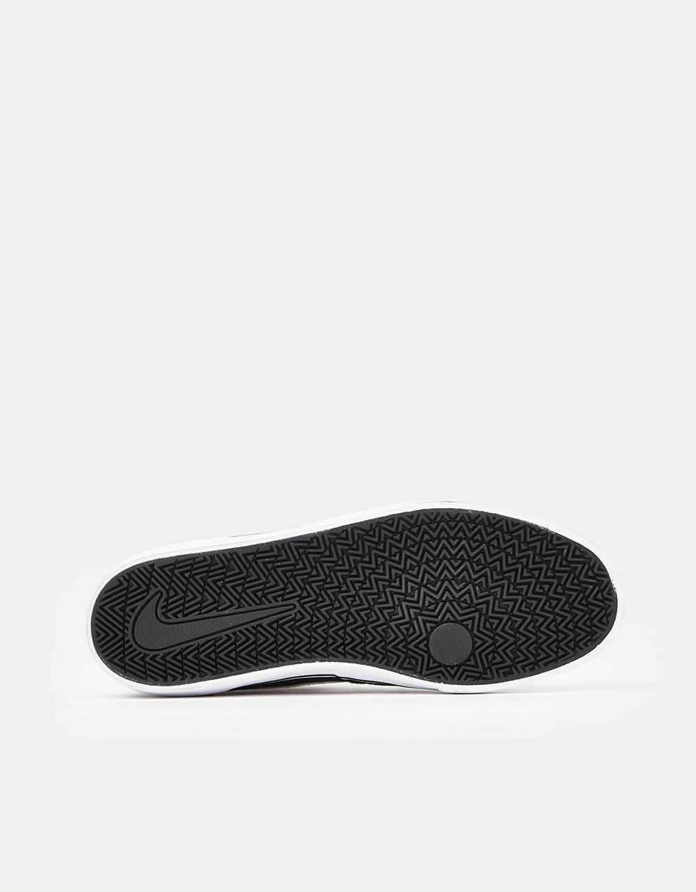 Nike SB Chron 2 Skate Shoes - Black/White-Black - Image 3