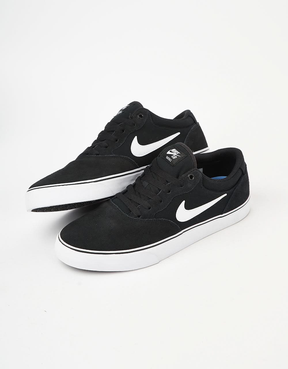 Nike SB Chron 2 Skate Shoes - Black/White-Black - Image 4