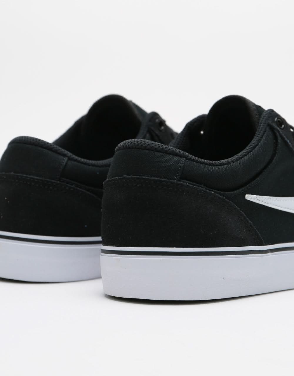 Nike SB Chron 2 Skate Shoes - Black/White-Black - Image 9