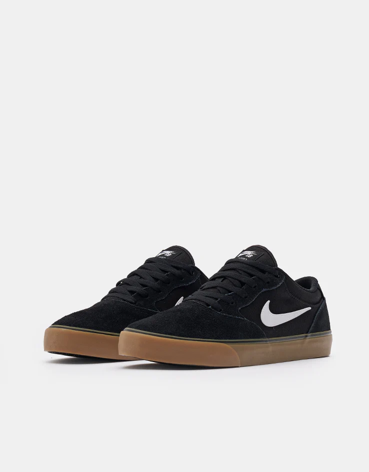 Nike SB Chron 2 Skate Shoes - Black/White-Black-Gum Light Brown - Image 3