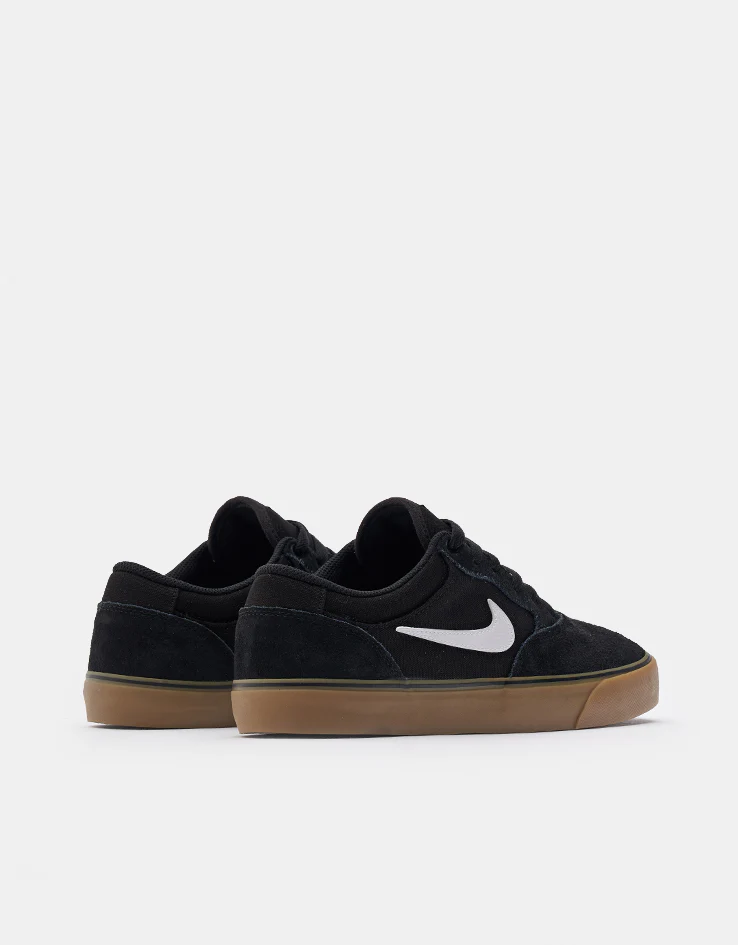 Nike SB Chron 2 Skate Shoes - Black/White-Black-Gum Light Brown - Image 4