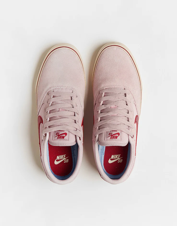 Nike SB Chron 2 Skate Shoes - Pink Foam/Noble Red-Pearl White - Image 2