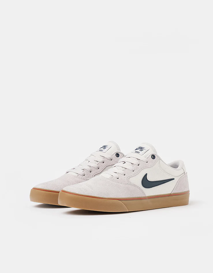 Nike SB Chron 2 Skate Shoes - Vast Grey/Armory Navy-Dark Russet - Image 3