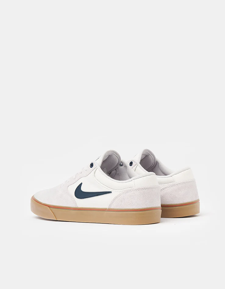 Nike SB Chron 2 Skate Shoes - Vast Grey/Armory Navy-Dark Russet - Image 4