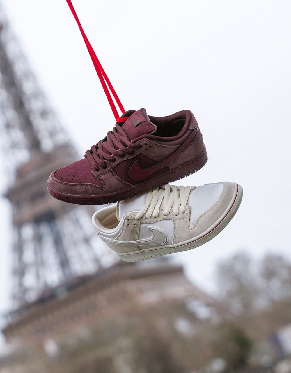 Nike SB 'City of Love' Dunk Low Premium Skate Shoes - Burgundy Crush/Dk Team Red-Earth-Dk Pony-Univ Red-Earth - Image 4