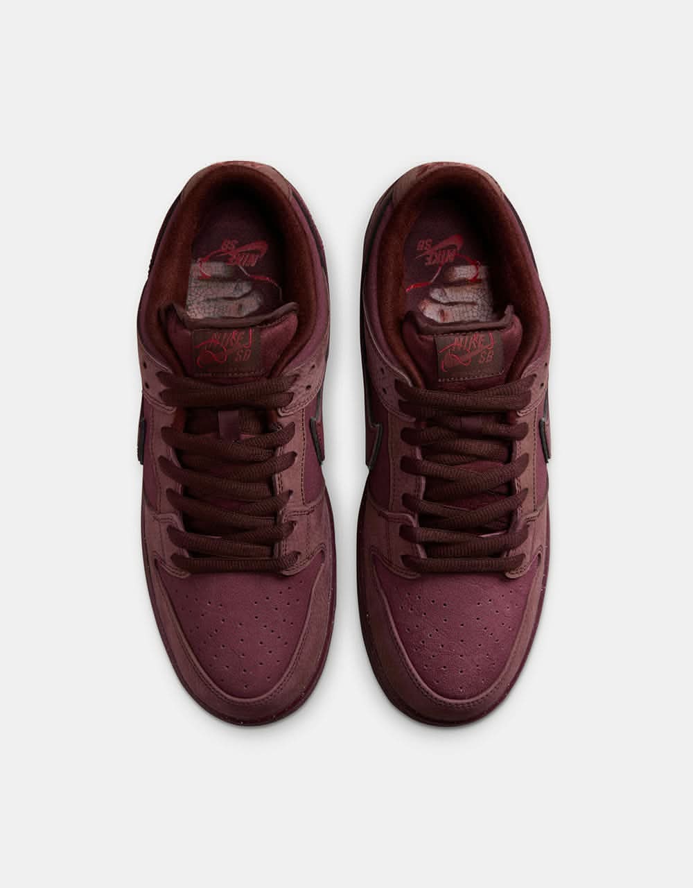 Nike SB 'City of Love' Dunk Low Premium Skate Shoes - Burgundy Crush/Dk Team Red-Earth-Dk Pony-Univ Red-Earth - Image 6